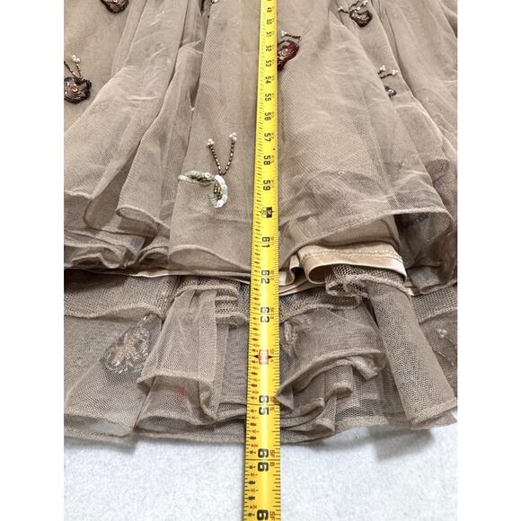 MAC DUGGAL 5533 Embellished Gown 4 Antique Rose High Neck Long Sleeves NWT $798 - Picture 9 of 16